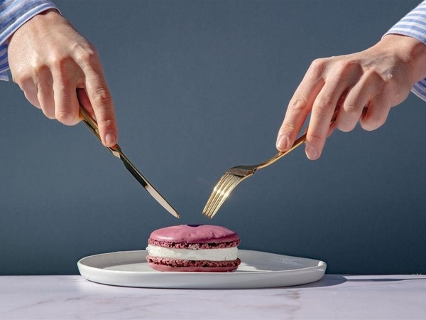 Roodfruit ijsmacaron