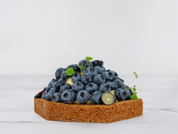 Blauwe bessen zeshoekje